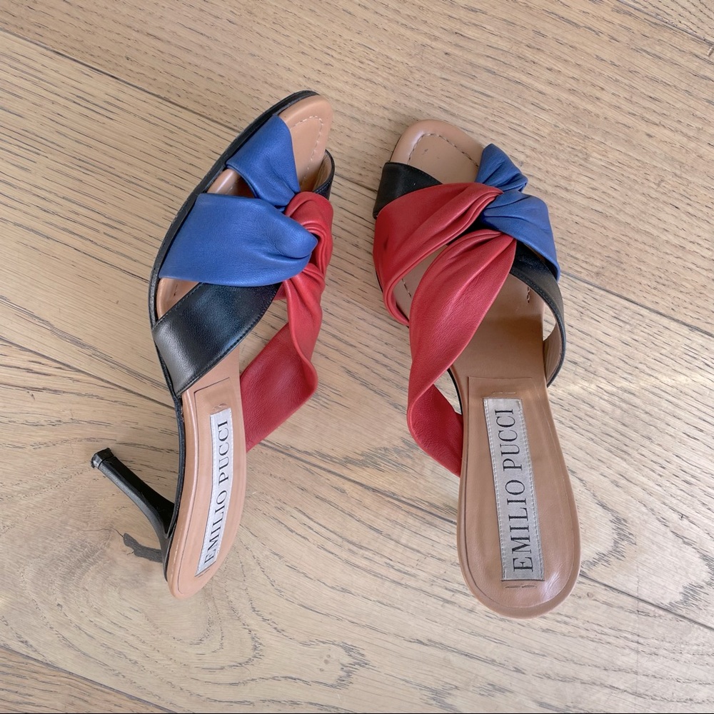 Emilio Pucci Criss Cross Slides
